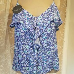 Blue floral tank
